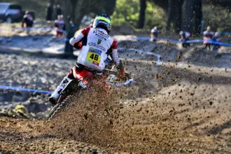 46 BRANCH Ross (bw), Hero Motorsports Team Rally, Hero 450 Rally, FIM W2RC, action during the Stage 1 of the 2024 BP Ultimate Rally-Raid Portugal, on April 3, 2024 between Grandola and Santiago do Cacem, Portugal © ASO/ P.Maria